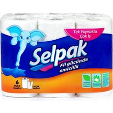 3 Adet Selpak Havlu 6'lı