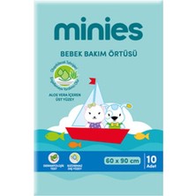 4 Adet Minies Bebek Bakım Örtüsü 10 Adet 60 x 90 cm