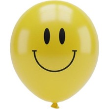 2 Adet Jojo Balloons 12" Gülen Yüz Baskılı Balon 6'lı