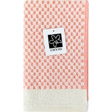 3 Adet Chysis Kareli Turuncu Havlu 30 x 50 cm