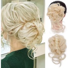 Esplendor Tokalı Kuyruklu Dağınık Topuz / Platin