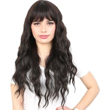 Esplendor Perçemli Uzun Su Dalgası Fiber Sen Peruk/ Kahverengi