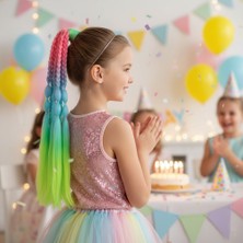 Esplendor Bn ve Düz Salaş Örgülü Lastikli At Kuyruğu / ACM13