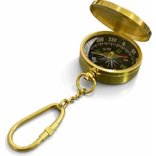 Marsilyan Pirinç Kaptan Pusulası Tasarım Anahtarlık