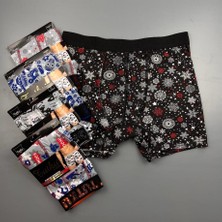 Tutku Erkek Spor Desenli Boxer Paket 6lı