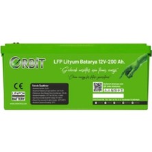 Orbit 12 V 200 Ah Lifepo4 Akü Abs Kasa – 12.8 V 2.56 Kwh Lityum Batarya