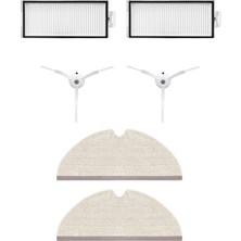 Ropalde Roborock Q8 Max, Q8 Max Plus Robot Süpürge Uyumlu Filtre-Yan Fırça-Mop Bezi-6'lı Yedek Parça Seti