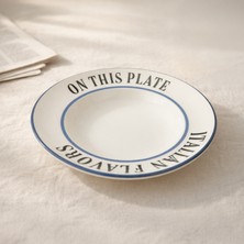 Evidea Kitchen Italian Flavors Makarna Tabağı - Beyaz - 27 cm