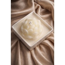 Atelier Lumira Lotus Touch Porselen Kase Dekoratif Mum Beyaz