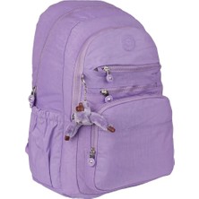 Relaxion Siyah Su Geçirmez Krinkıl Kumaş Geniş Iç Hacimli Günlük & Okul & Bebek Bakım Sırt Çantası