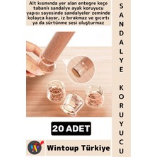 Wintoup #sandalyekoruyucu Iz Bırakmaz Keçe Esnek Şeffaf Silikon Yuvarlak Kare Sandalye Ayak Koruyucu 20 Adet
