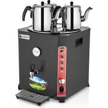 Işıkgaz EL-03S/K Jumbo Çay Makinesi, 3 Demlikli, 36 L, Termostat Kontrollü, Emniyet Sistemli, 2500W