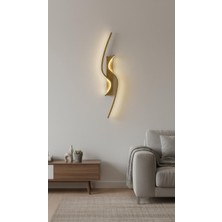 Acrolite Ledli Duvar Aplik (Oturma Odası, Yatak Odası, Yemek Odası, Banyo, Kafe) 60CM Mat Gold 4000K