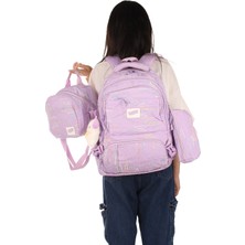 Relaxion RLX-1430 3'lü Set Çocuk Ortaokul-Ilkokul Çantası Kalemlikli Beslenme Çantalı Sırt Çantası Kahverengi