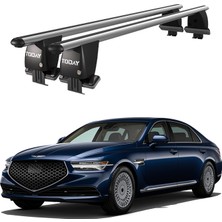 Today Auto Royal Genesis G90 (2016 ve Sonrası)Uyumlu Gri Ara Atkı Port Bagaj Tavan Barı