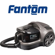 Fantom Carbon CC4500 Cyclone Toz Torbasız Süpürge - 2 L Kilitli Hı-Tech Toz Haznesi, 3 Aşamalı Filtreleme, Hepa Filtre, Yüksek Emiş Gücü, 3 Yıl Garanti, Ergonomik Modern Tasarım, Gri-Siyah