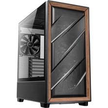 Antec Flux Black Mid Tower 1X140MM 4X120MM Fanlı Ön Çerçeve Ahşap Siyah Gaming (Oyuncu) Kasa