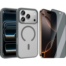 Vendas Apple iPhone 17 Pro Kılıf M-safe Şarj Özellikli Zore Babet Kapak + Hayalet Ekran Koruyucu