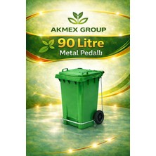 Metal Pedallı Tıbbı Atık Plastik Çöp Konteyneri 90 Litre Konteyner - A Isıya Karşı Dayanıklı-