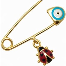 Altın Uğur Böceği Bebek Yaka Iğnesi - KLU0538