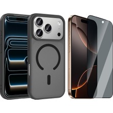 Vendas Apple iPhone 17 Pro Kılıf M-safe Şarj Özellikli Zore Babet Kapak + Hayalet Ekran Koruyucu