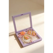 Katia & Bony Kız Çocuk 4'lü Plastik Kutulu Toka Bileklik Seti Lila