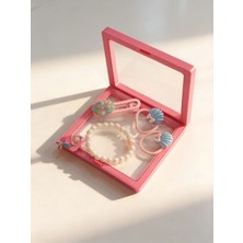 Katia & Bony Kız Çocuk 4'lü Deniz Kızı Plastik Kutulu Toka Seti Pembe