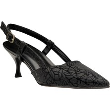 Desire Kadın Siyah Sivri Burun Ince Topuklu Abiye Ayakkabı