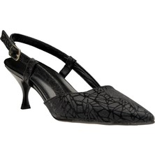 Desire Kadın Siyah Sivri Burun Ince Topuklu Abiye Ayakkabı