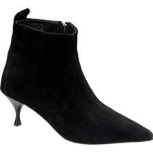 Desire Siyah Hakiki Süet Deri Kadın Bot