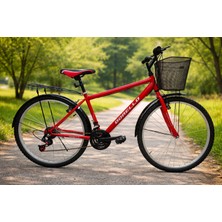 Dorello 26 Jant Kırmızı Sepetli Bisiklet – Şıklık ve Konfor Bir Arada!