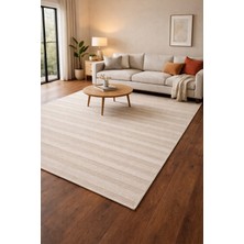 Çerkez Halı Ciao Collection Modern Çizgili Kolay Temizlenebilir Minimal  Salon (Çok Amaçlı) Halı Bej-A
