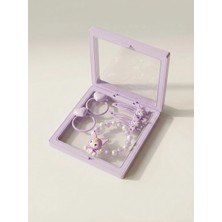 Katia & Bony Kız Çocuk 5'li Kuromi Plastik Kutulu Toka Bileklik Seti Lila