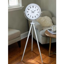 İsmiyle Al Mey Ithalat® Soft White Dekoratif Tripod Ayaklı Saat