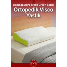 Eve Tekstil Bamboo Aura Fresh Green Ortopedik Visco Yastık (60X40X10 Cm)
