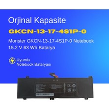 Ümit Maker Monster GKCN-13-17-4S1P-0 Notebook 15.2 V 63 Wh Batarya – Orijinal Uyumlu, Yüksek Performanslı