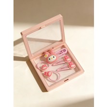 Katia & Bony Kız Çocuk 5'li Sevimli Plastik Kutulu Toka Seti Açık Pembe