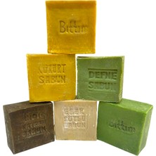 Tpm El Yapımı Doğal Sabun Yeşil Bıttım, Sarı Bıttım, Ardıç Katranlı, Defneli, Eşek Sütlü, Kükürtlü Sabun  6 Adet