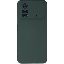 Poco M4 Pro 4g Kılıf Nano Içi Kadife Silikon - Koyu Yeşil