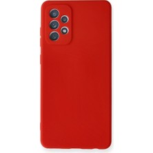 Samsung Galaxy A72 Kılıf Nano Içi Kadife Silikon - Kırmızı