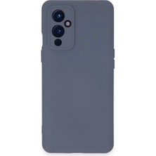 One Plus 9 Kılıf Nano Içi Kadife Silikon - Gri