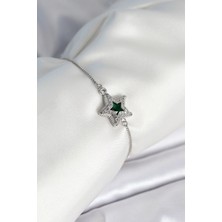 Yıldız Model Asansörlü Gümüş Renk Kadın Bileklik