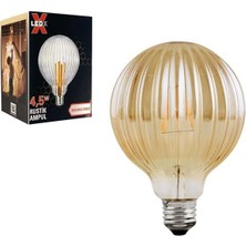 Ledx G-95 Kırılmaz Gövde 4,5 Watt Çizgili Rustik Ampul