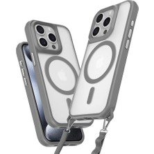 Iphone 14 Pro Max Kılıf Enka Magsafe Silikon Kılıf - Titan Gri