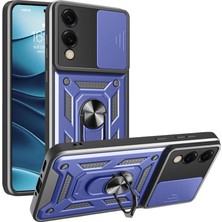 Samsung Galaxy S25 Edge Pars Lens Yüzüklü Silikon - Lacivert