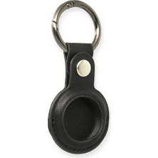 Airtag Anahtarlık Deri Kılıf - Siyah