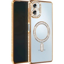 Samsung Galaxy A06 Joke Simli Magneticsafe Kılıf - Gold