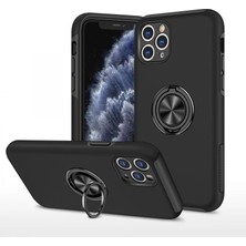 Iphone 11 Pro Max Kılıf Elit Yüzüklü Kapak - Siyah