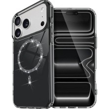 Iphone 17 Pro Max Live Diamond Magsafe Kapak - Siyah
