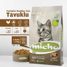 Micho Yetişkin Kedi Maması 3 kg x 2 Adet